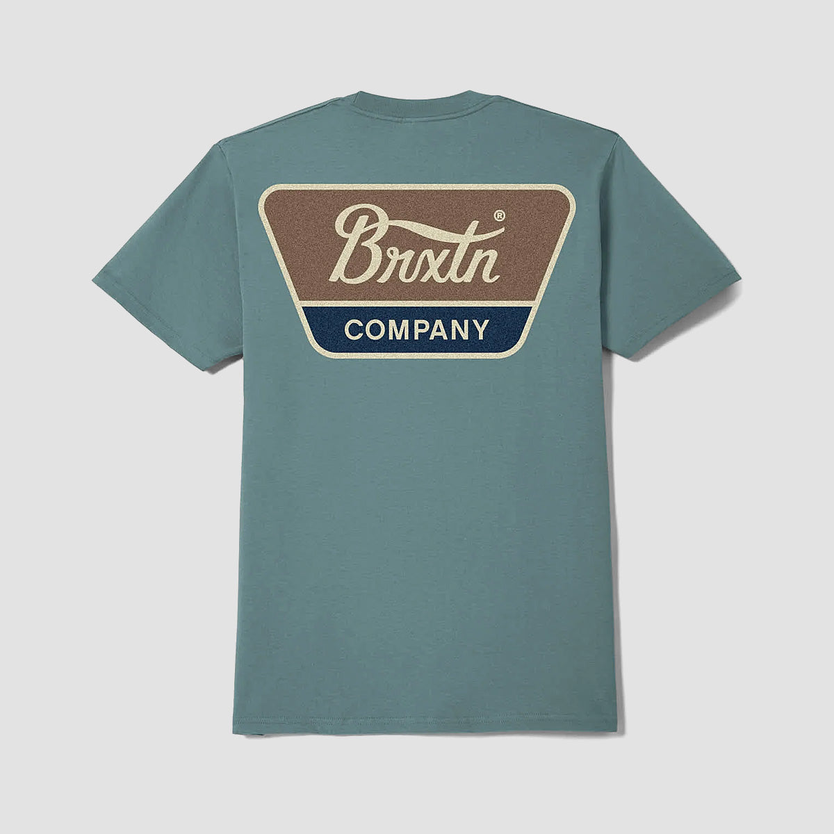 Brixton Linwood T-Shirt Ocean Breeze/Brown/Dark Navy