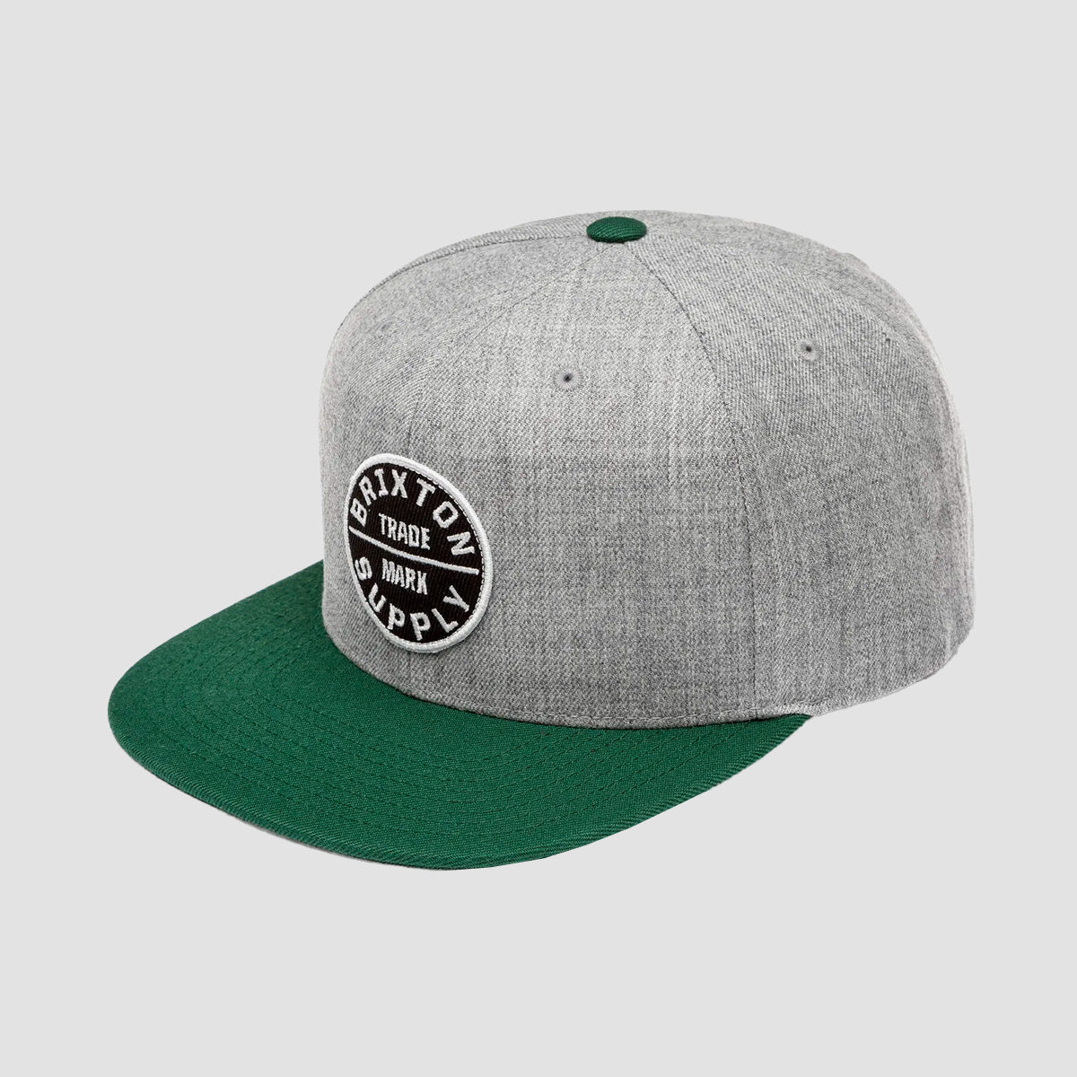 Brixton Oath III Snapback Cap Heather Grey/Spruce