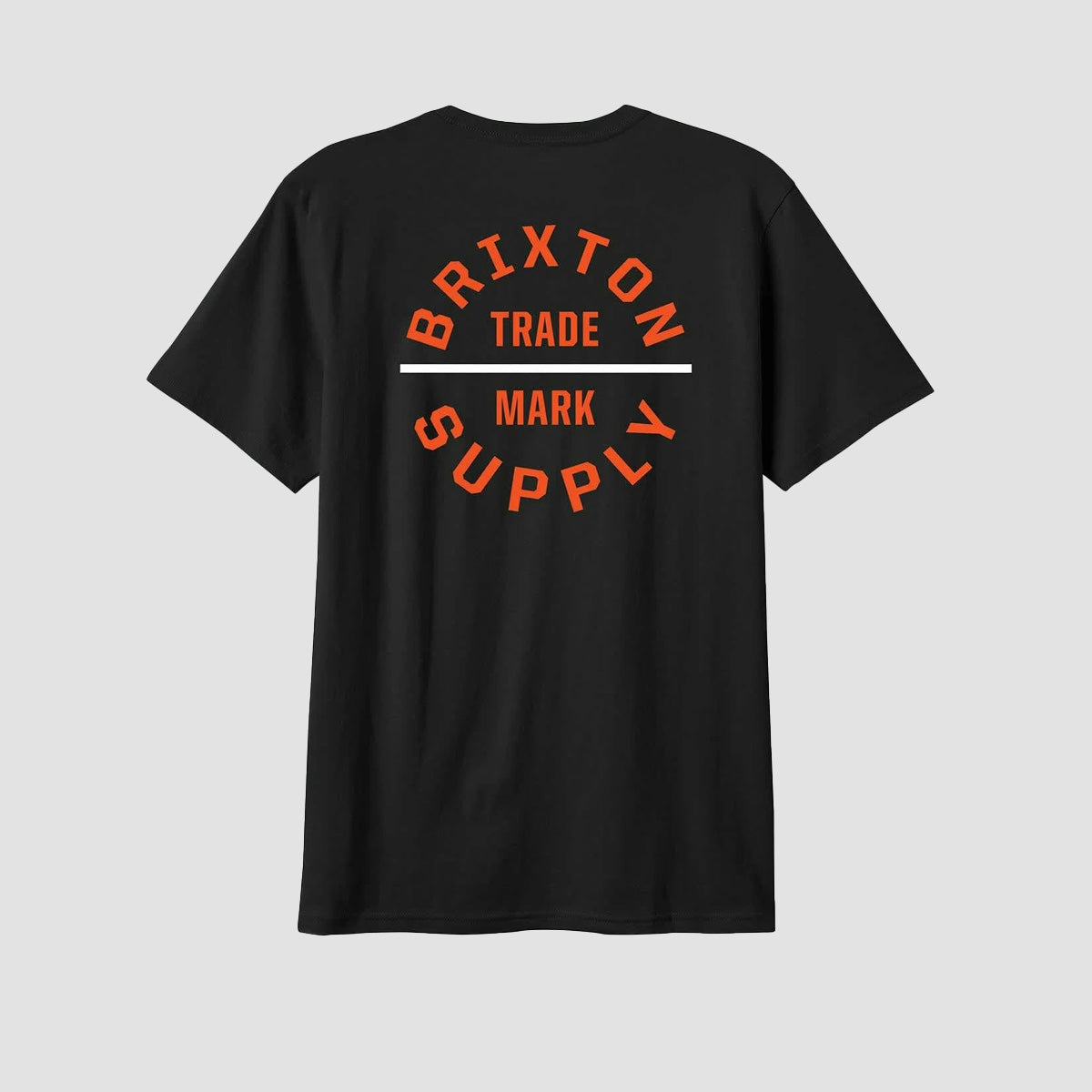 Brixton Oath V T-Shirt Black/Classic Orange/White