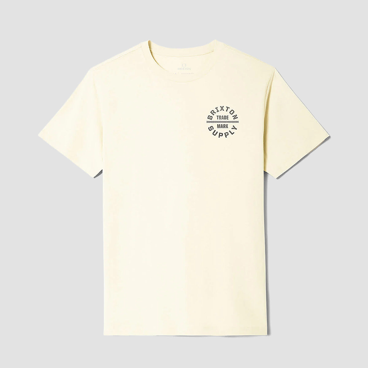 Brixton Oath V T-Shirt Cream/Washed Black