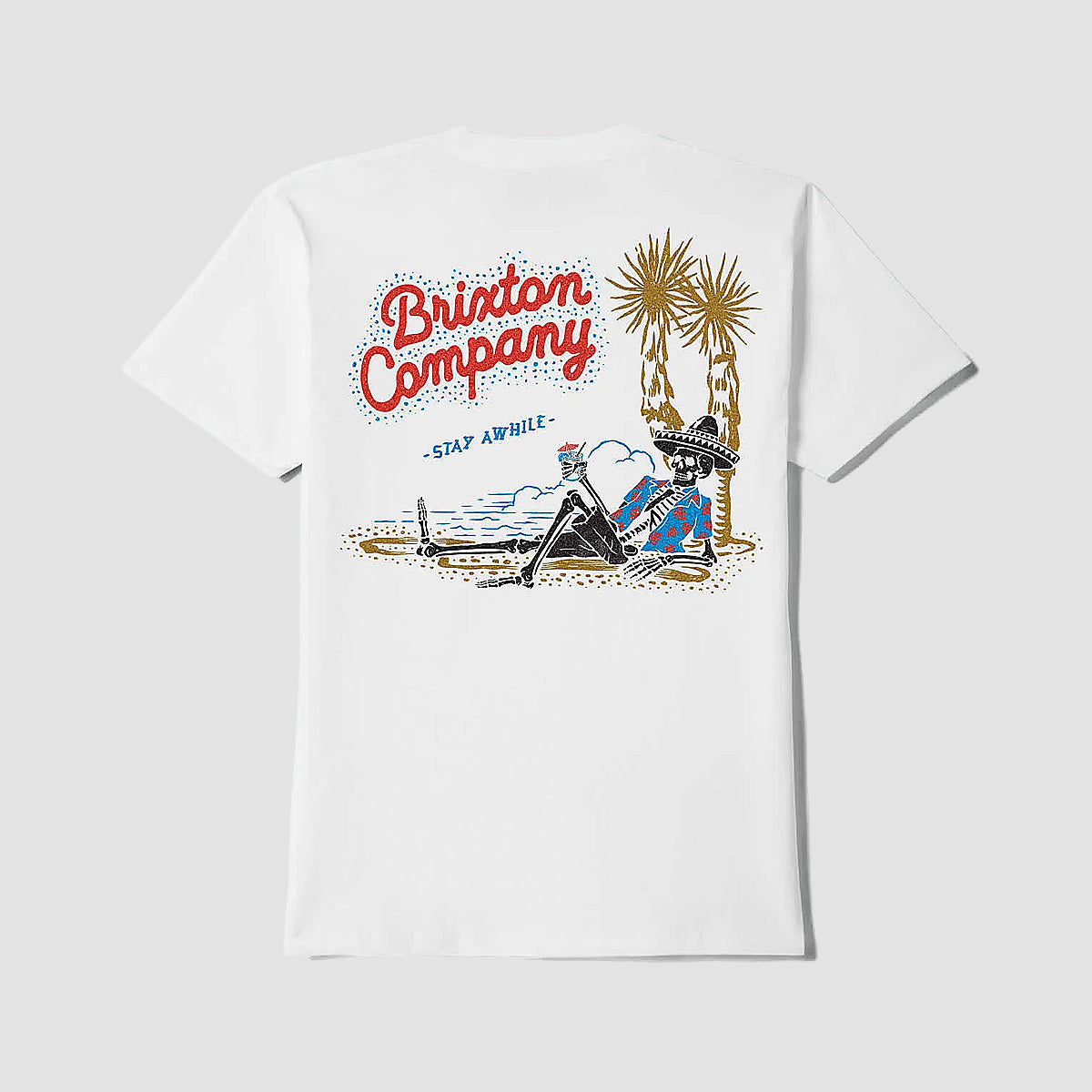 Brixton Stay While T-Shirt White