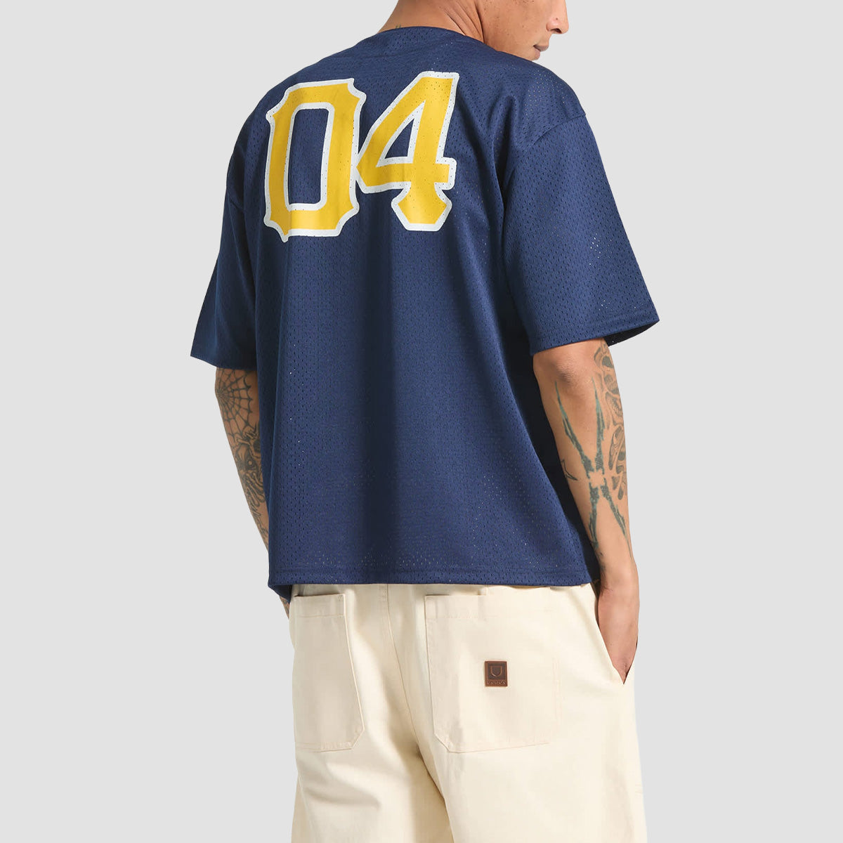 Brixton The Brixton Mesh Baseball Jersey Washed Navy