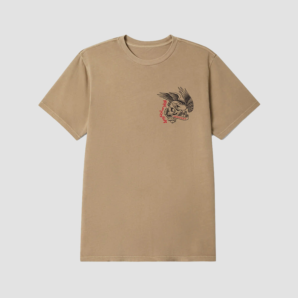 Brixton Wolcott T-Shirt Timeless Taupe Worn Wash
