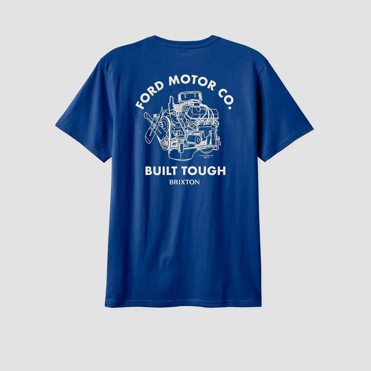 Brixton X Ford Built Tough T-Shirt Ford Blue