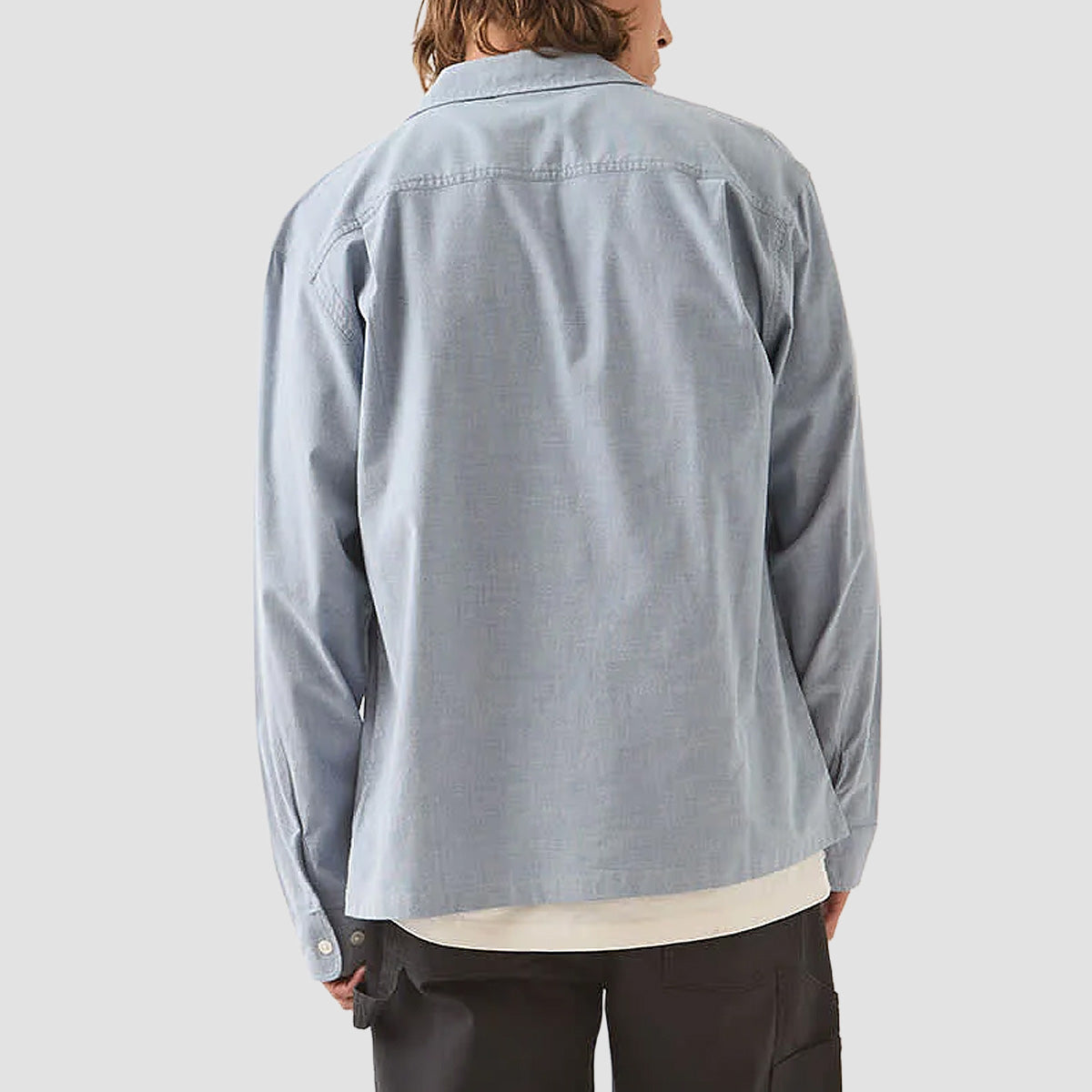 Brixton X Ford Service Dept Longsleeve Workshirt Blue Chambray