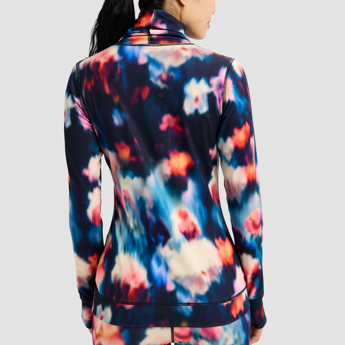 Burton Midweight Base Layer Long Neck Longsleeve T-Shirt Floral Blur - Womens