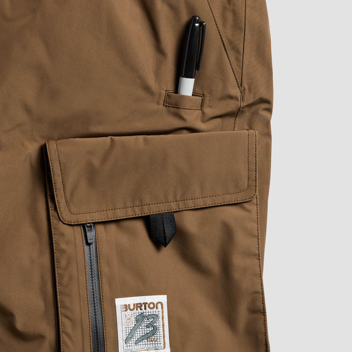 Burton X Zeb Powell 2L Baggy Cargo 20K Snow Pants Earth Ship Brown