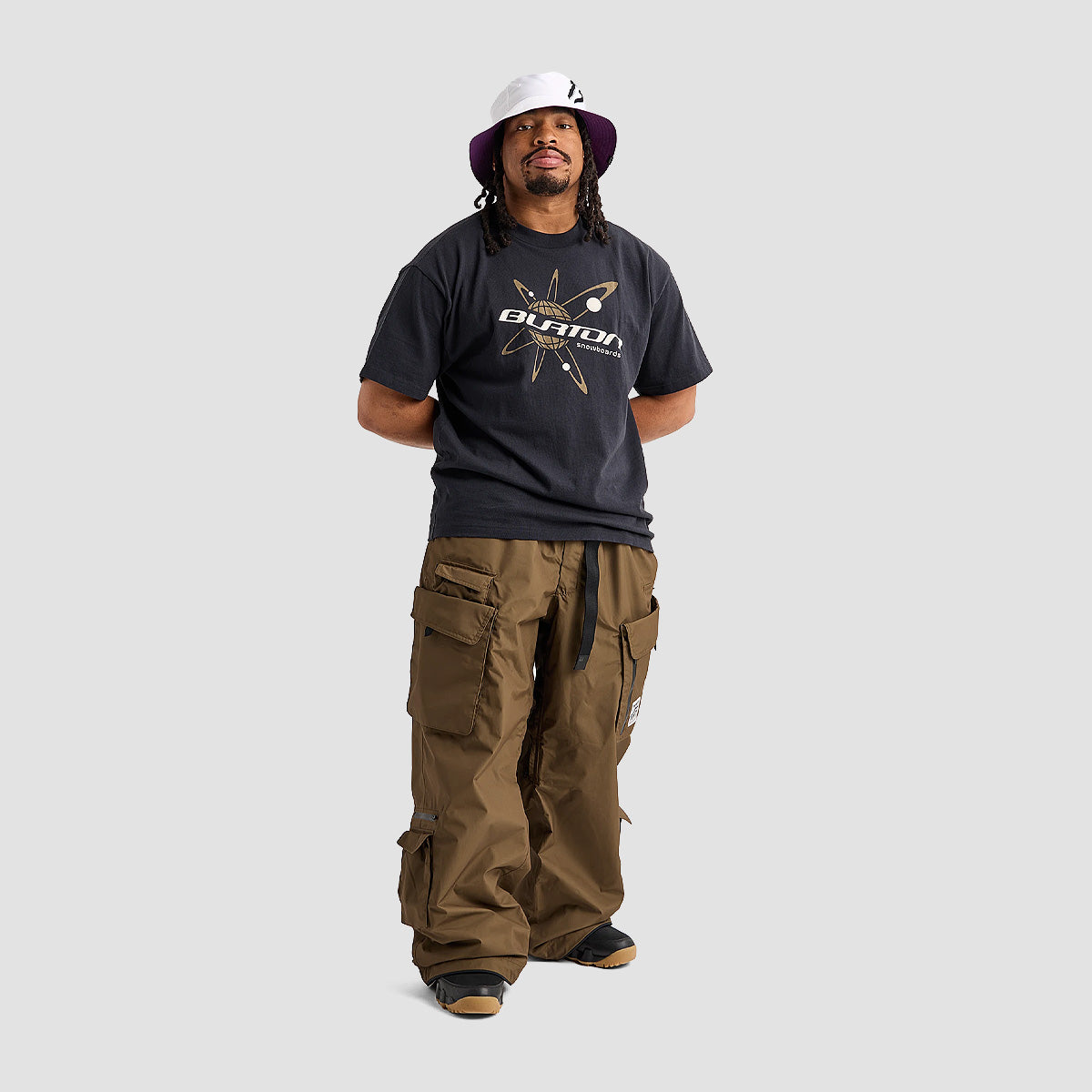 Burton X Zeb Powell 2L Baggy Cargo 20K Snow Pants Earth Ship Brown