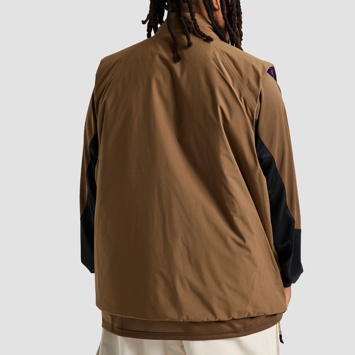 Burton X Zeb Powell Reversible Ins Vest Jacket Earth Ship Brown