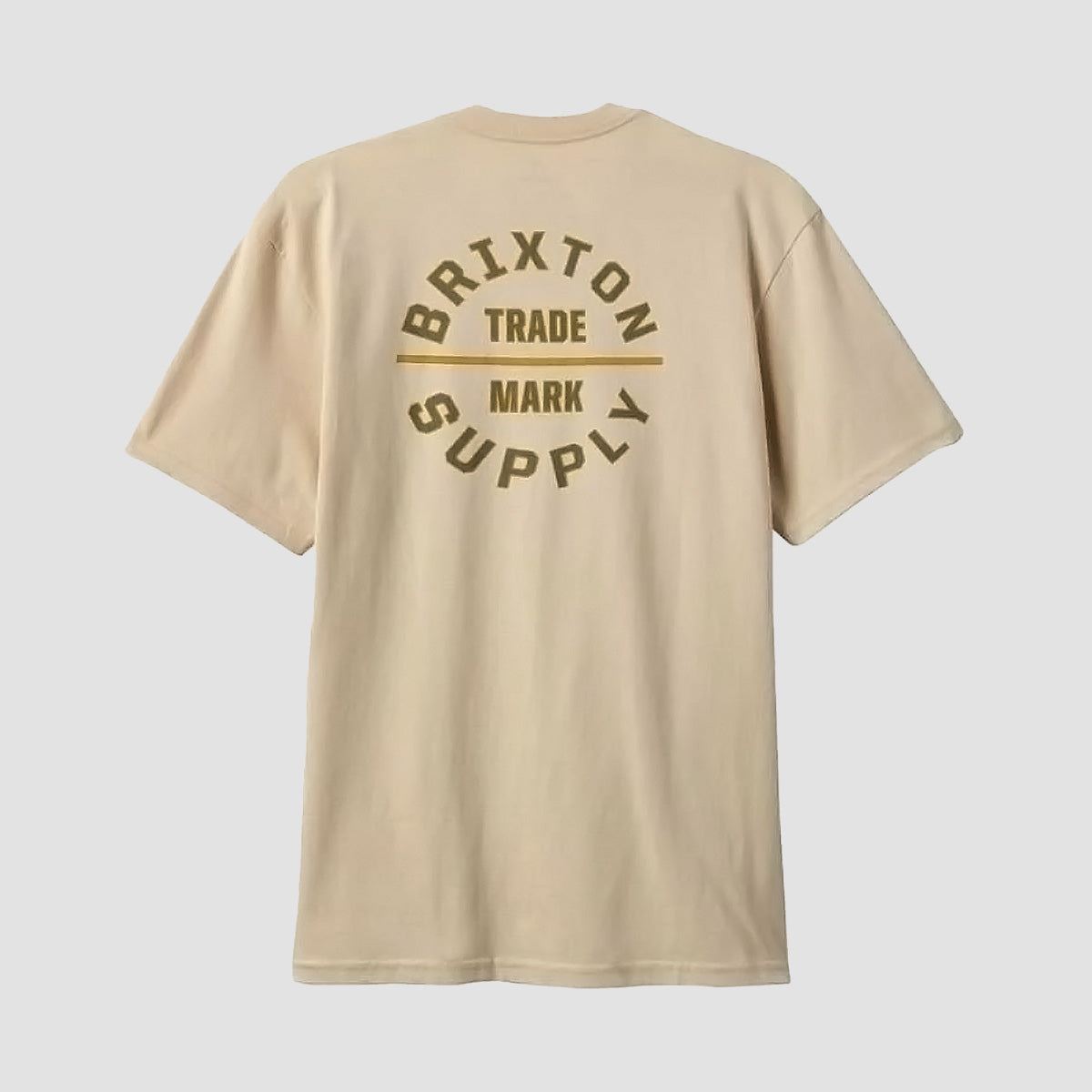 Brixton Oath V T-Shirt Cream/Grey/Mustard