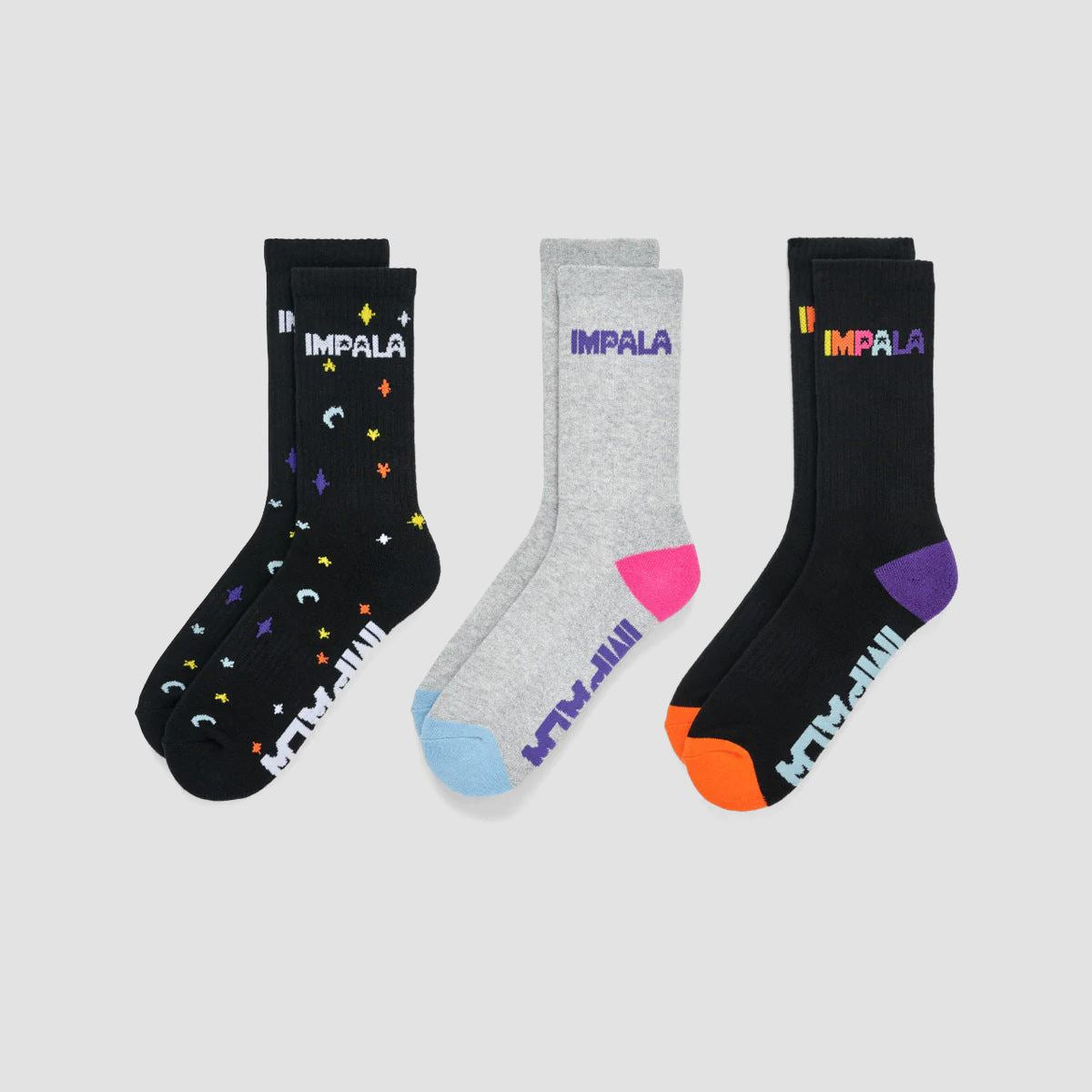 Impala Skate Crew Socks 3 Pack