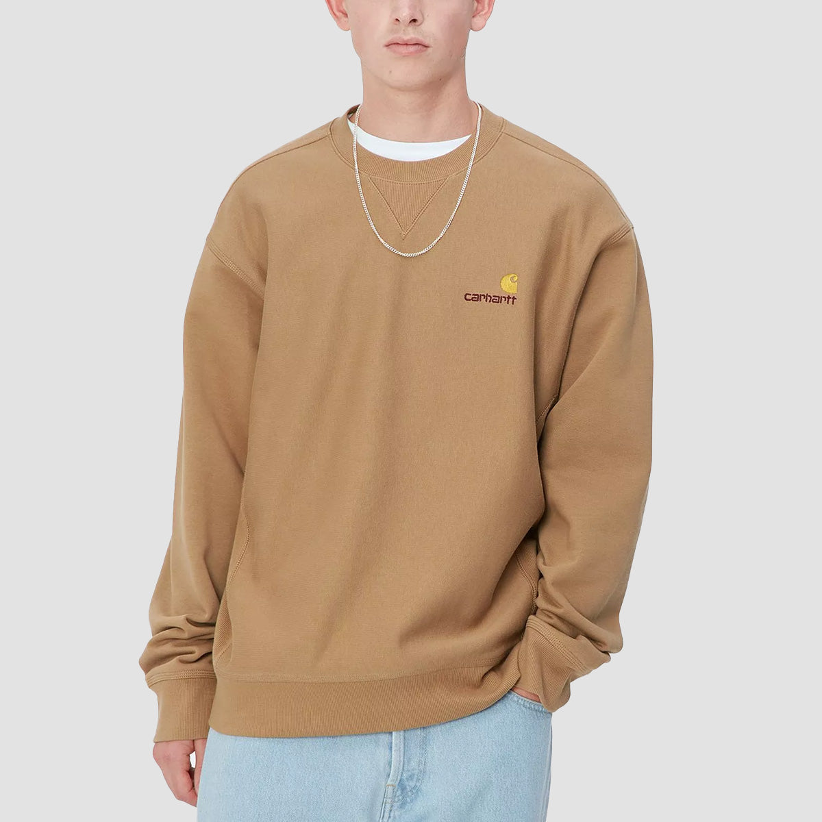 Carhartt WIP American Script Crew Sweatshirt Peanut