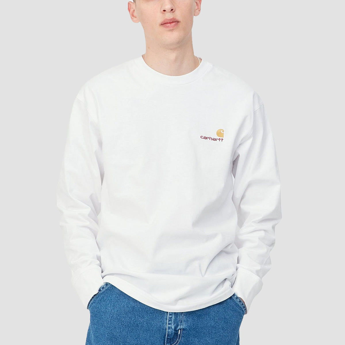 Carhartt WIP American Script Longsleeve T-Shirt White