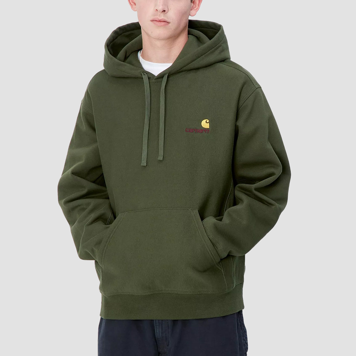 Carhartt WIP American Script Pullover Hoodie Tarragon