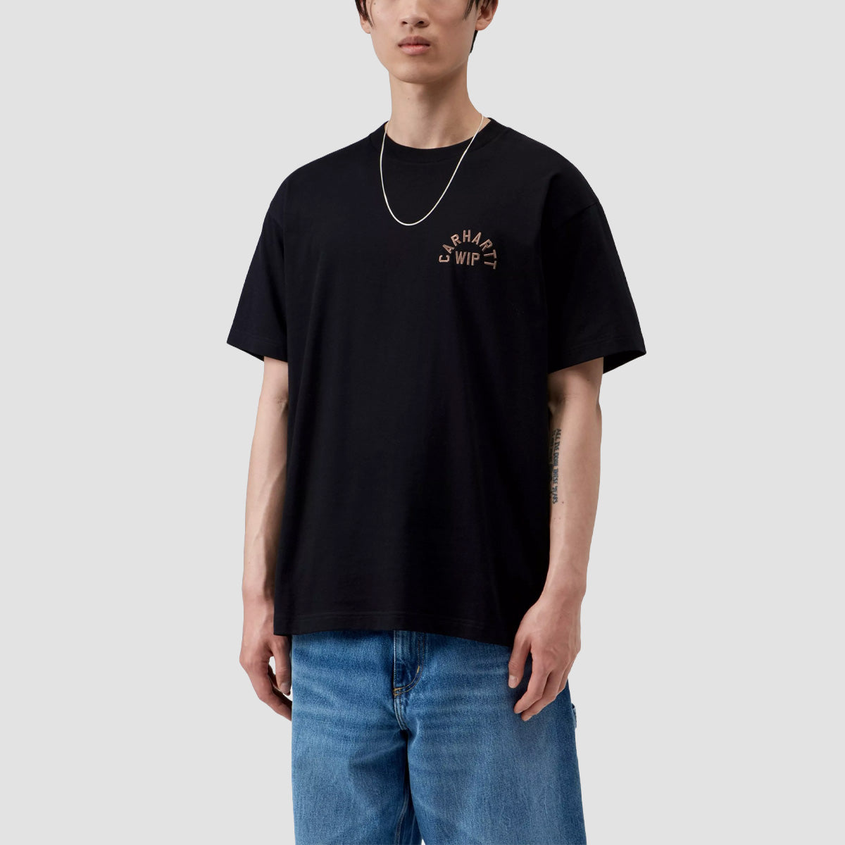 Carhartt WIP Arch Script T-Shirt Black/WIP H Brown