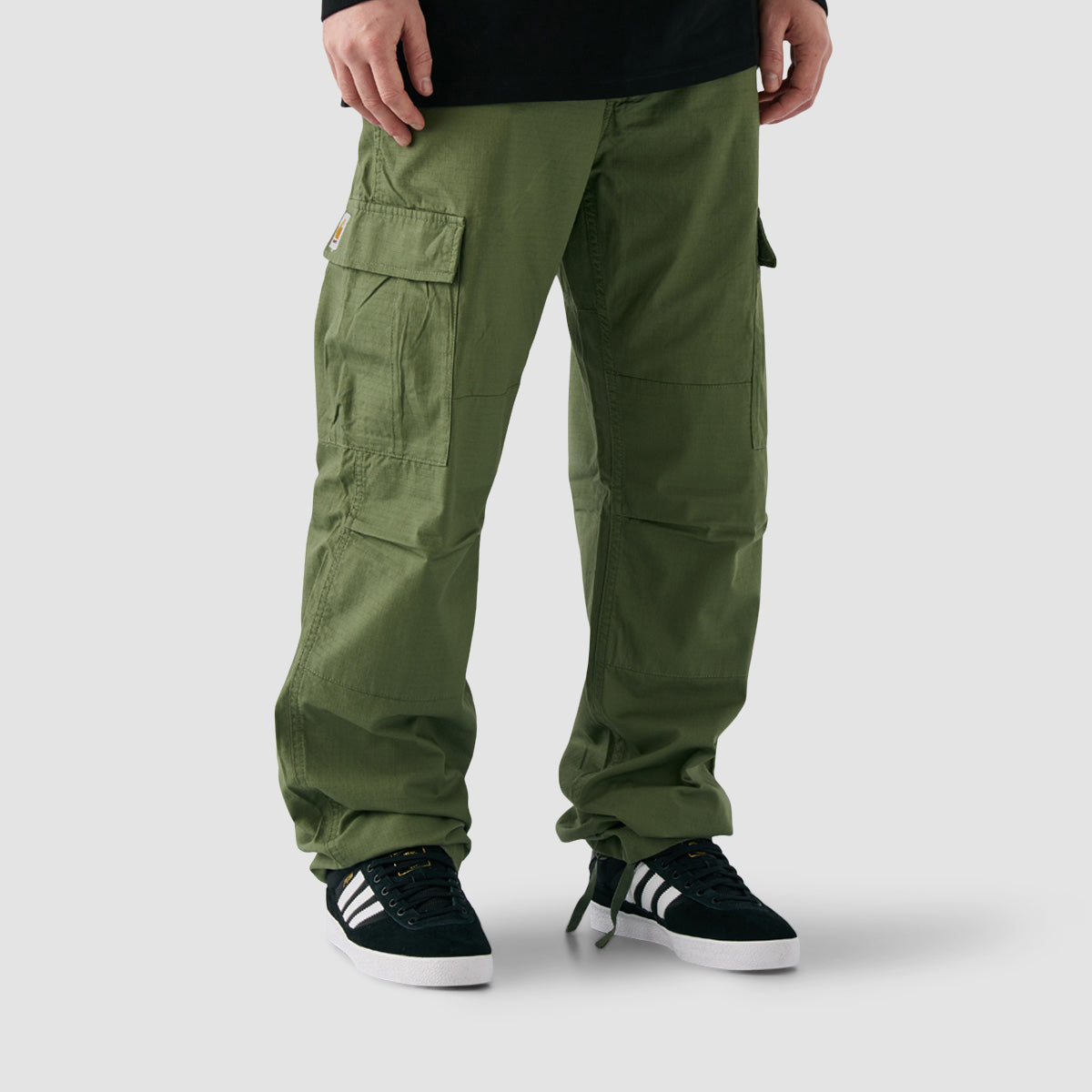 Carhartt WIP Aviation Cargo Pants Dollar Green Rinsed