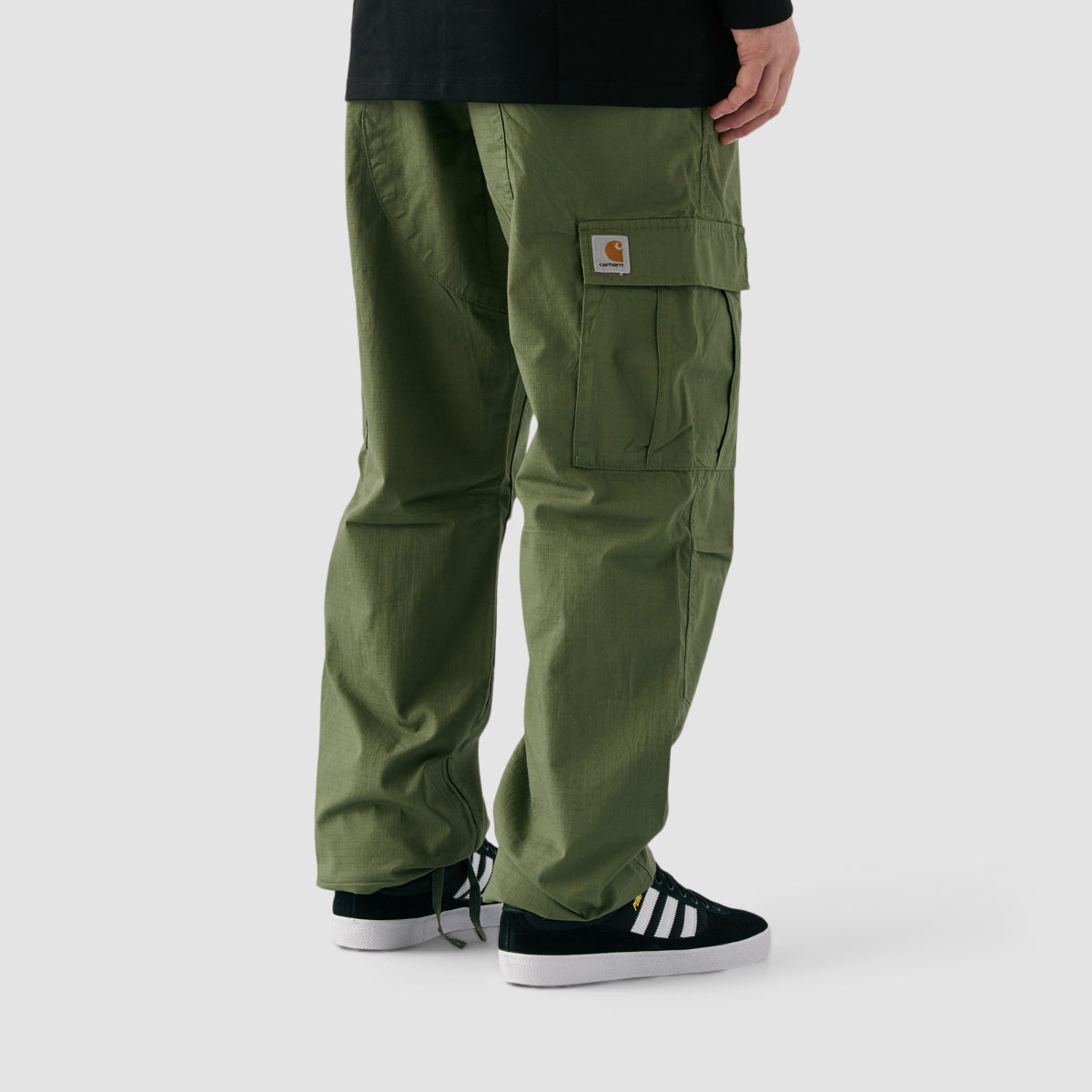 Carhartt WIP Aviation Cargo Pants Dollar Green Rinsed