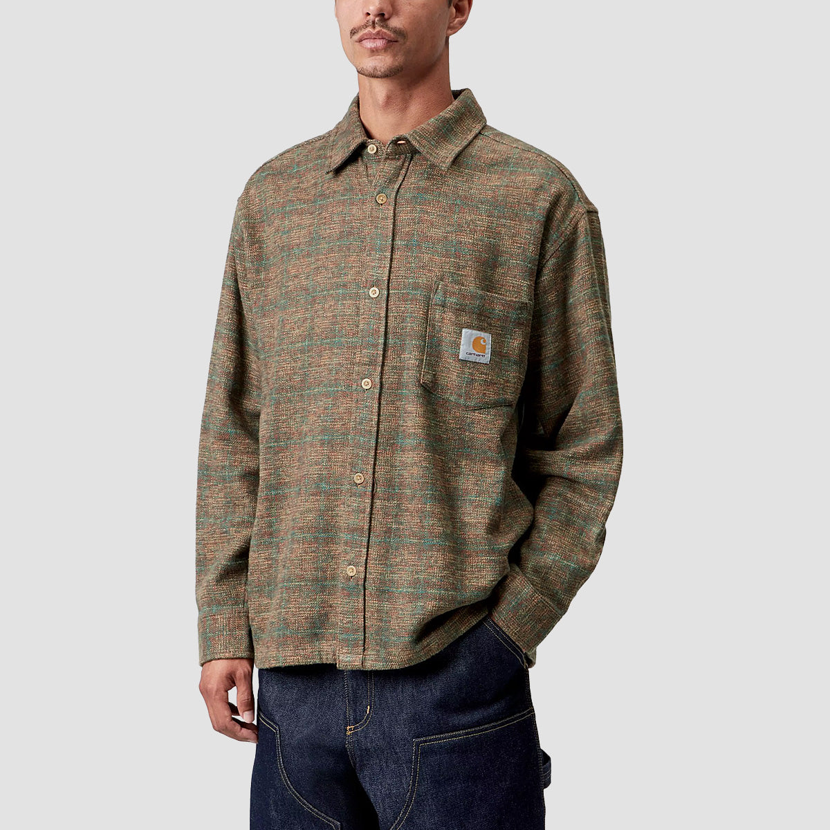 Carhartt WIP Bagley Longsleeve Shirt Bagley Check/Hamilton Brown