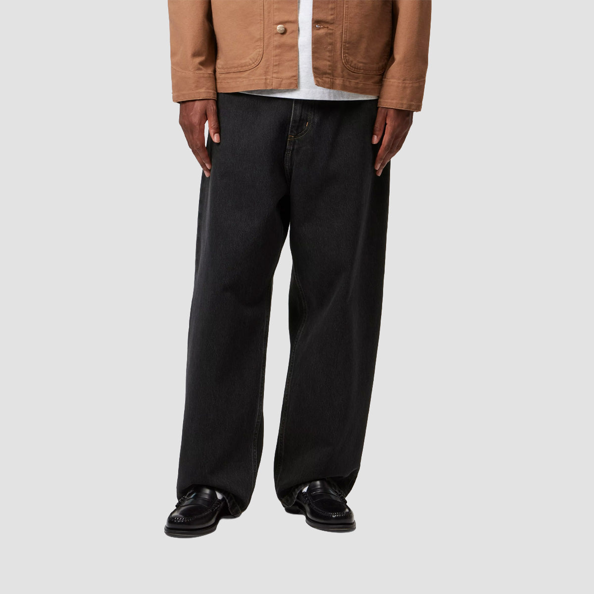 Carhartt WIP Brandon Jeans Loose Fit Jeans Black Stone Washed