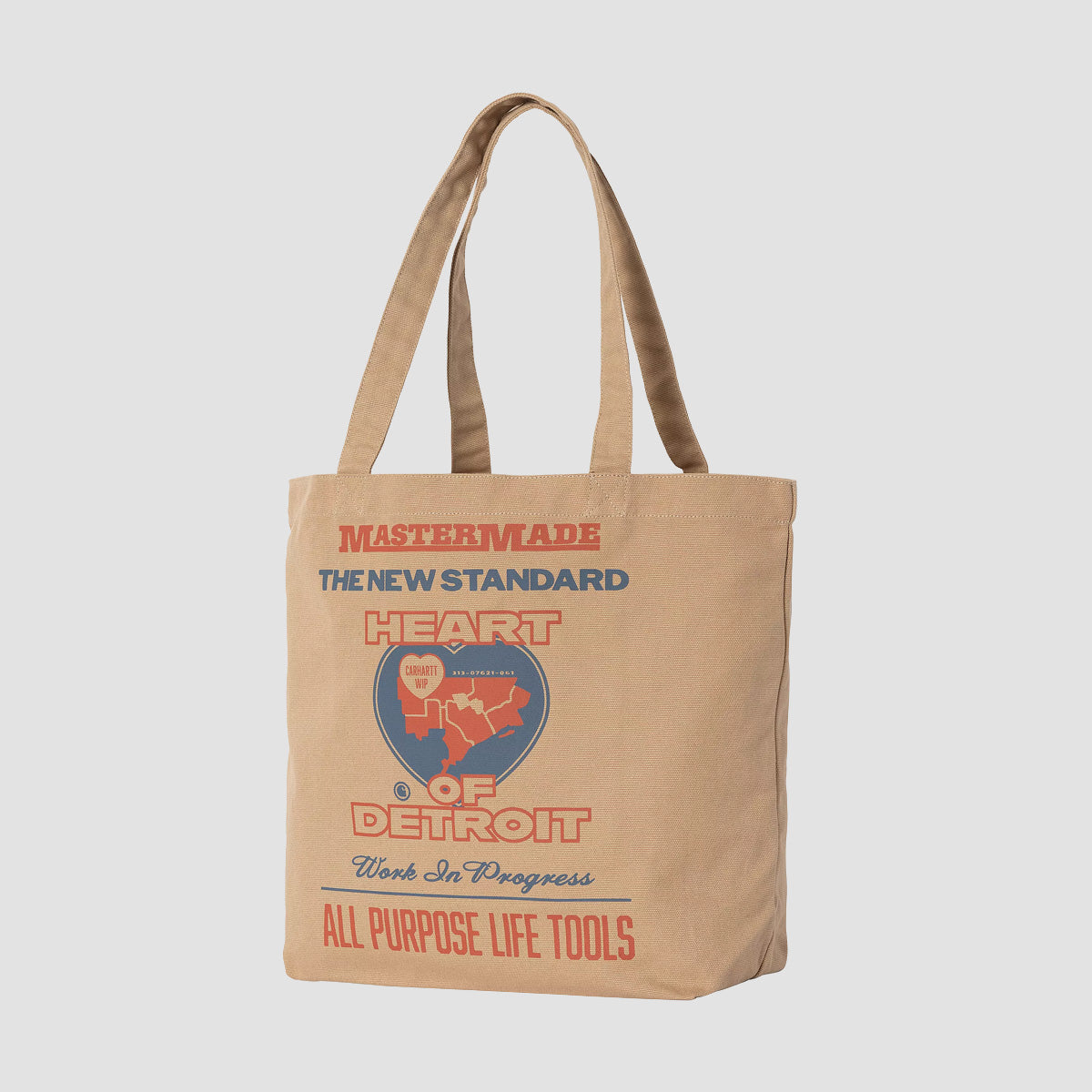 Carhartt WIP Canvas Graphic Tote Bag Dusty H Brown/Arcan Print