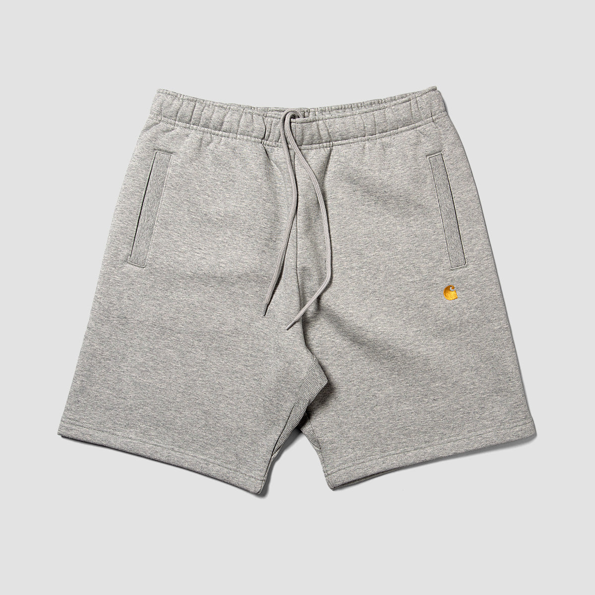 Carhartt WIP Chase Sweat Shorts Grey Heather/Gold