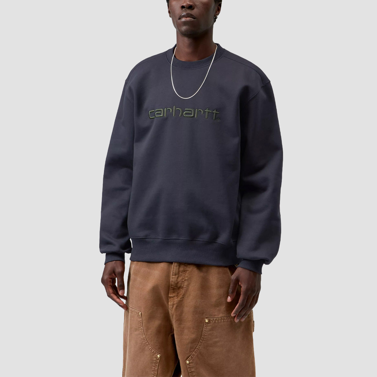 Carhartt WIP Crew Sweatshirt Dark Navy/Dark Scarab