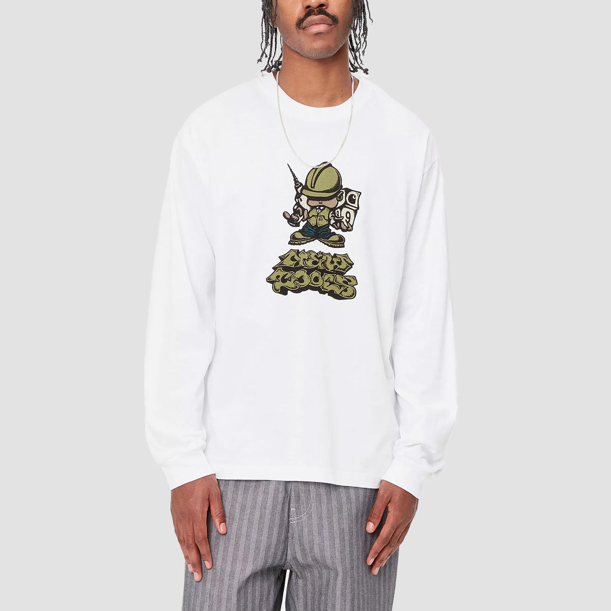 Carhartt WIP Drill Boy Longsleeve T-Shirt White