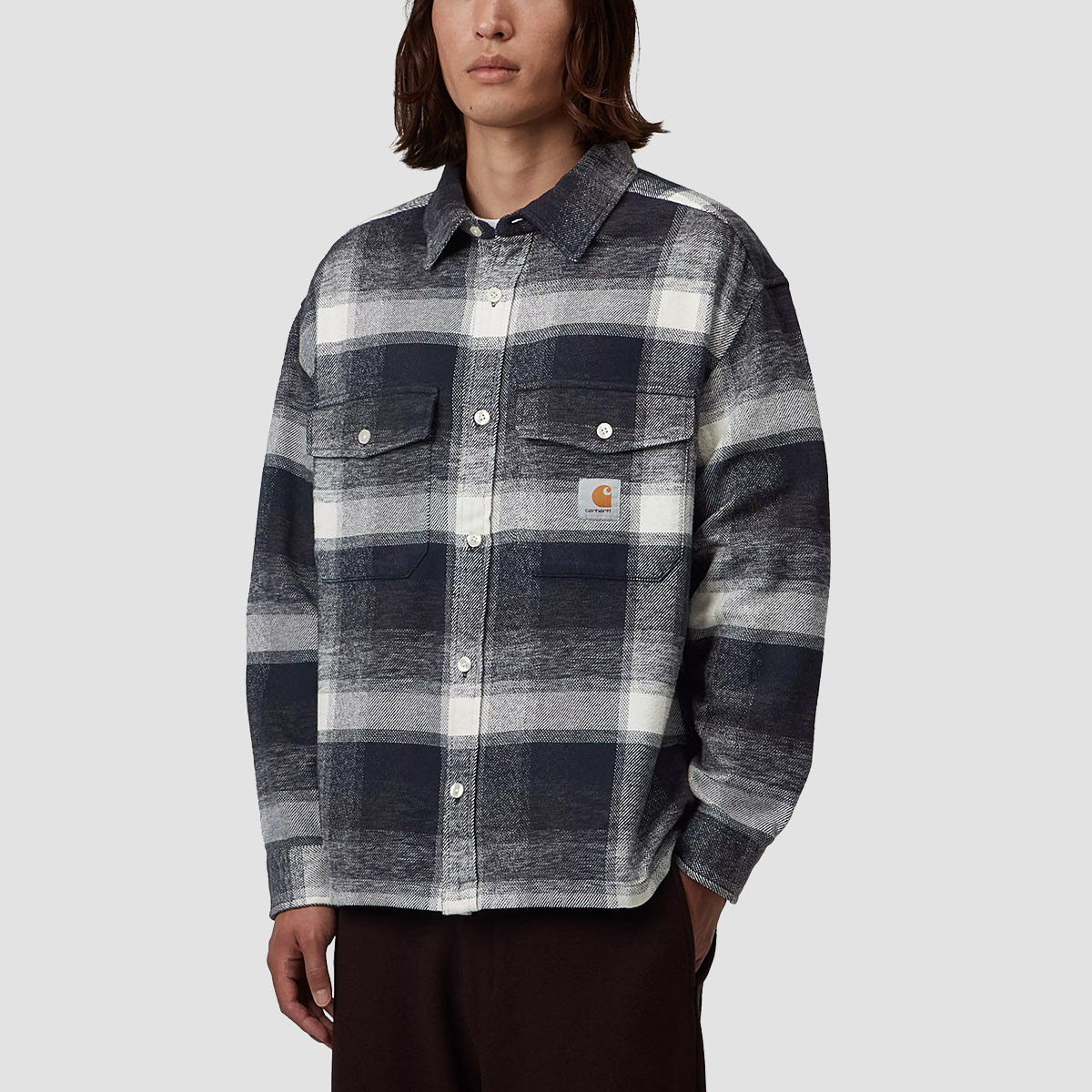 Carhartt WIP Esterson Longsleeve Shirt Esterson Check/Dark Navy