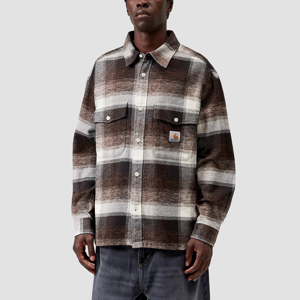Carhartt WIP Esterson Longsleeve Shirt Esterson Check/Tobacco