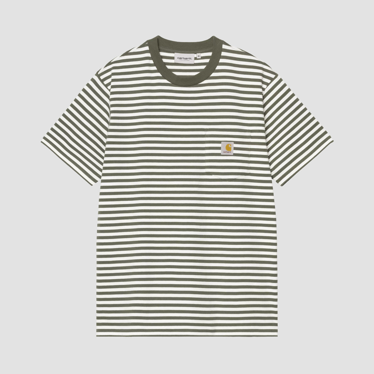 Carhartt WIP Ezra Stripe Pocket T-Shirt Leaf/Wax