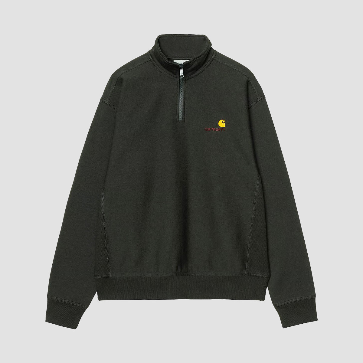 Carhartt WIP Half Zip American Script Sweatshirt Raven