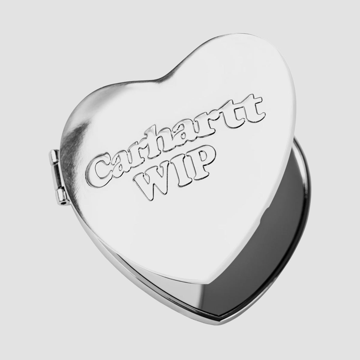 Carhartt WIP Heart Zinc Alloy Pocket Mirror Silver