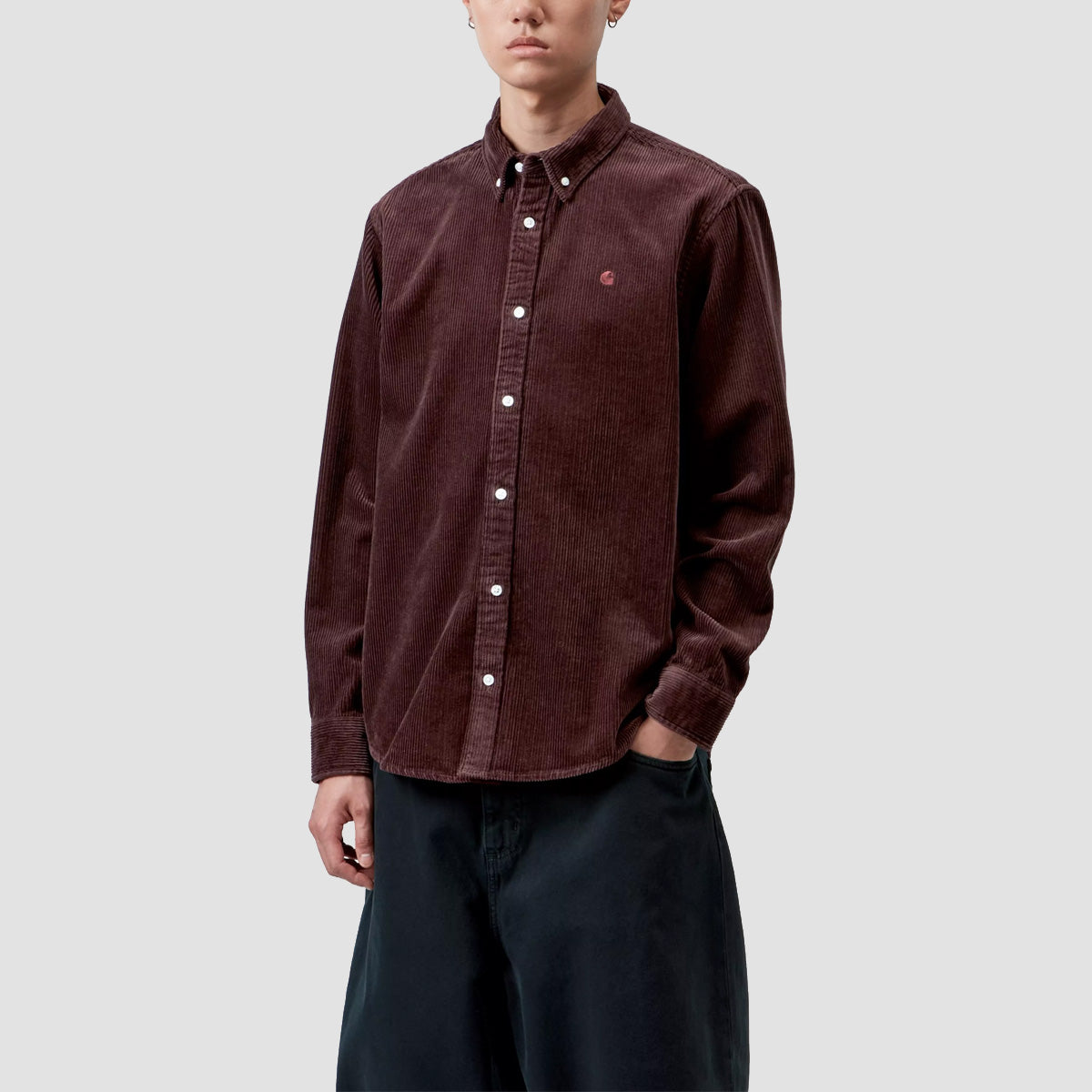 Carhartt WIP Madison Cord Longsleeve Shirt Amarone