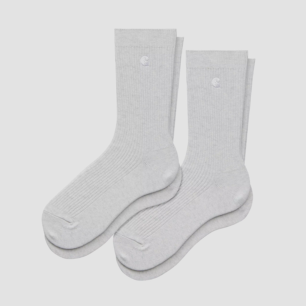 Carhartt WIP Madison Socks 2 Pack Ash Heather/White