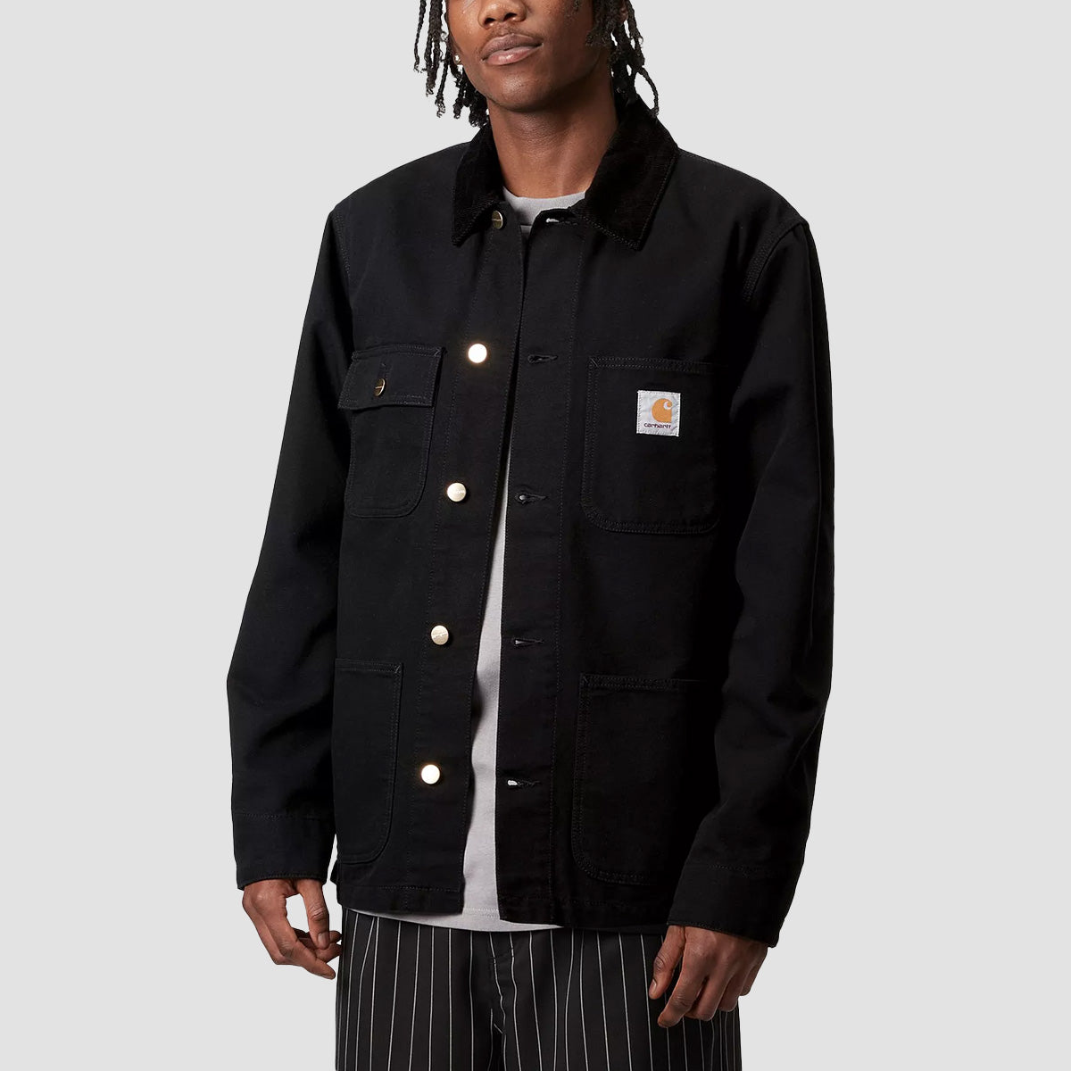 Carhartt WIP Michigan Coat Black/Black Rinsed