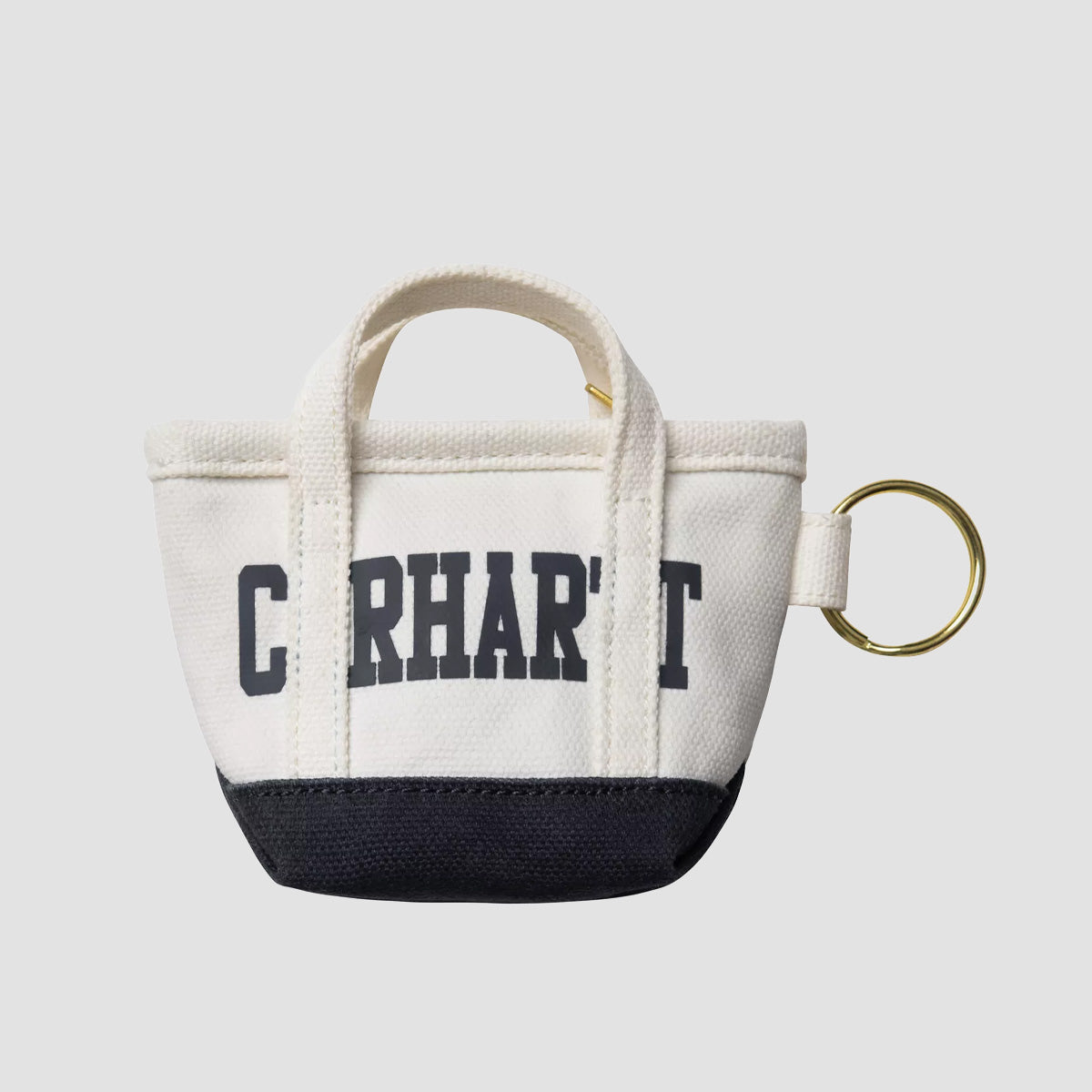 Carhartt WIP Mini Tote Bag Keychain Natural/Blue