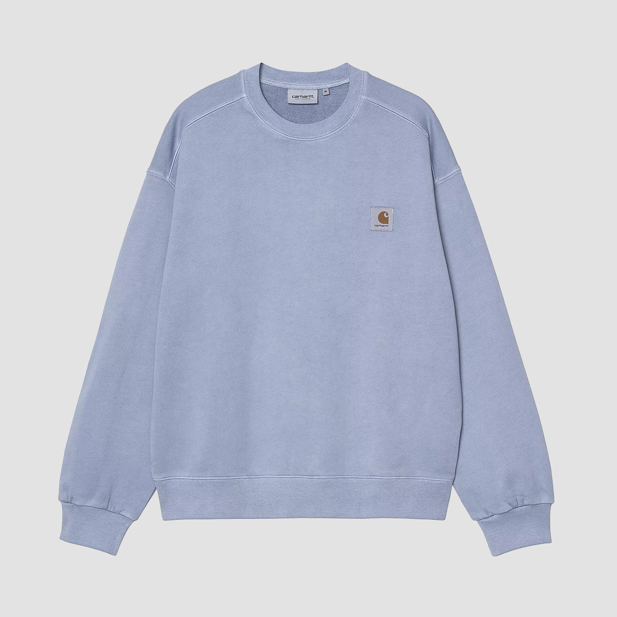 Carhartt WIP Nelson Crew Sweatshirt Gentle Blue Garment Dyed