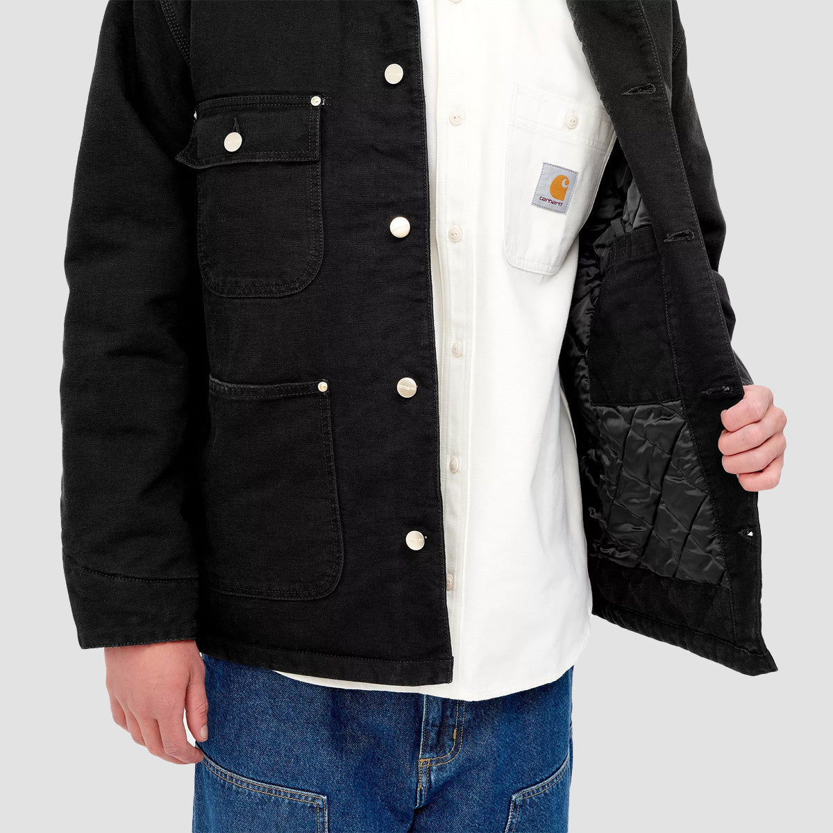 Carhartt WIP OG Chore Coat Black/Black Aged Canvas