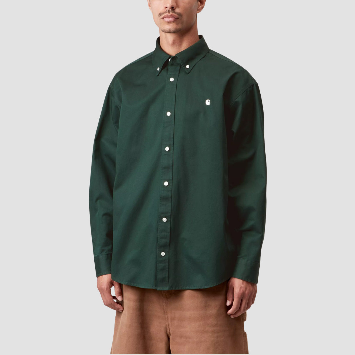 Carhartt WIP OG Madison Longsleeve Shirt Dark Scarab