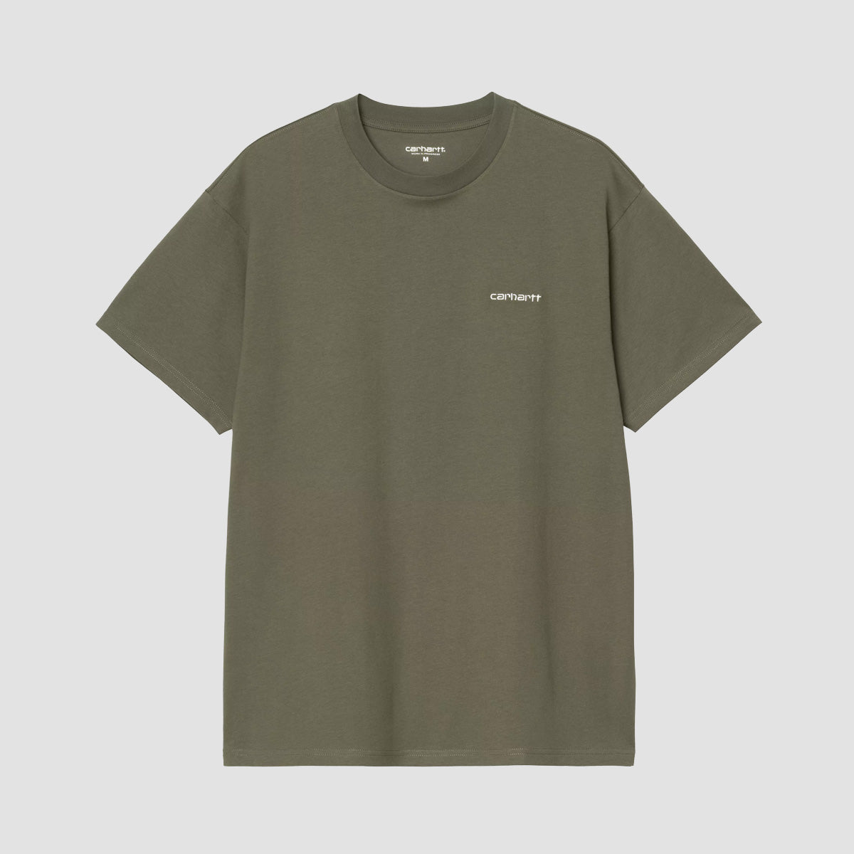 Carhartt WIP Script Embroidery T-Shirt Leaf/White