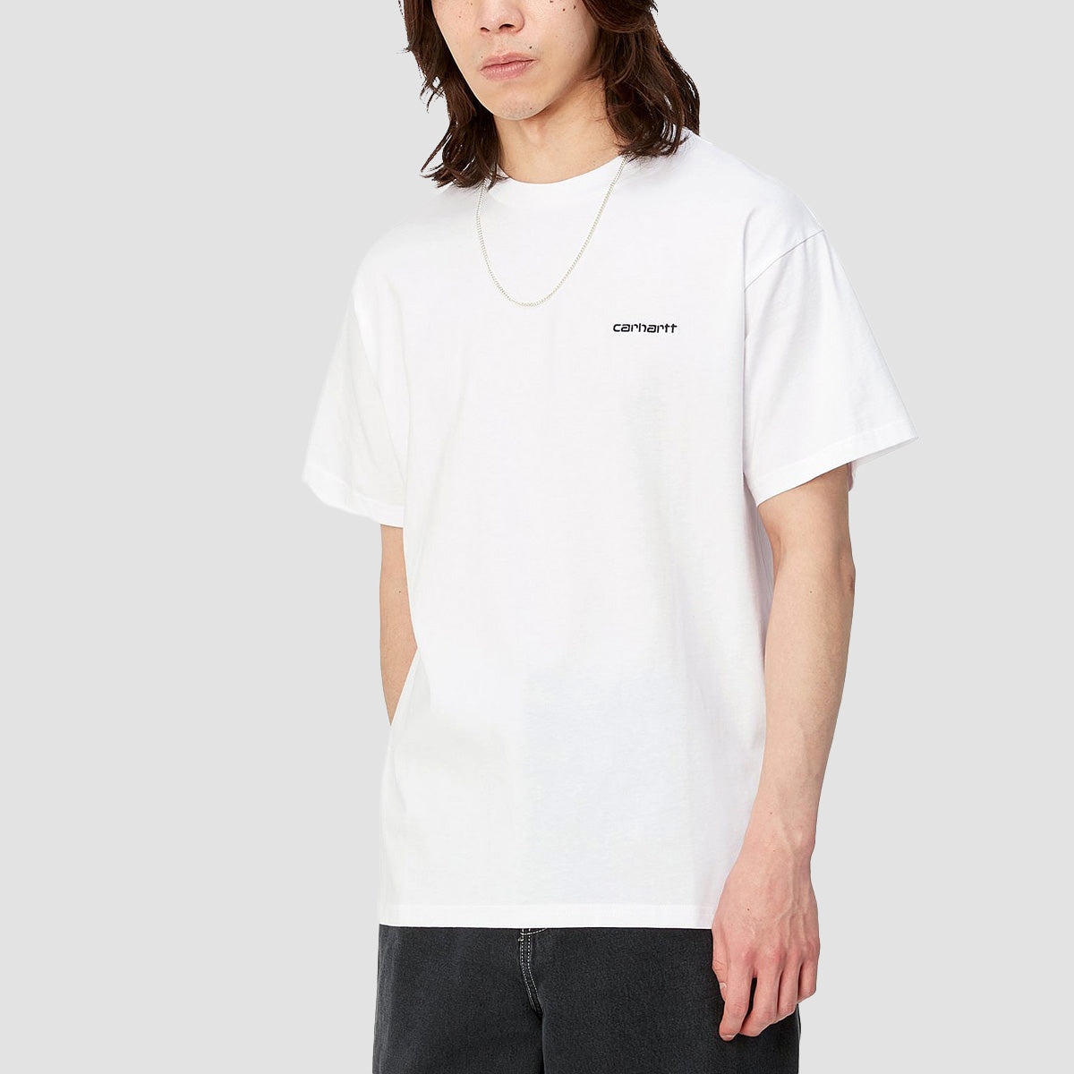 Carhartt WIP Script Embroidery T-Shirt White/Black