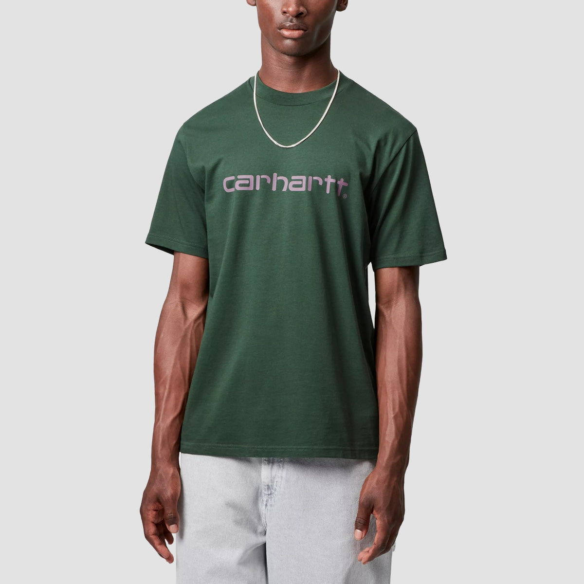 Carhartt WIP Script T-Shirt Sycamore Tree/Phlox