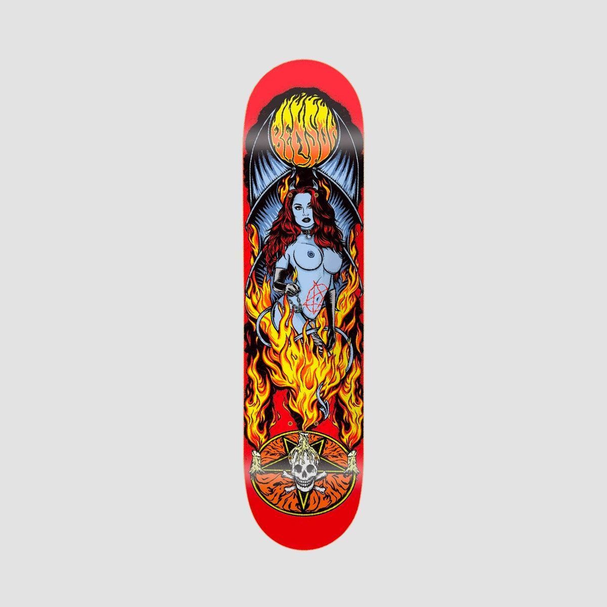 Death Benson Devil Blue Woman Skateboard Deck - 8.5"