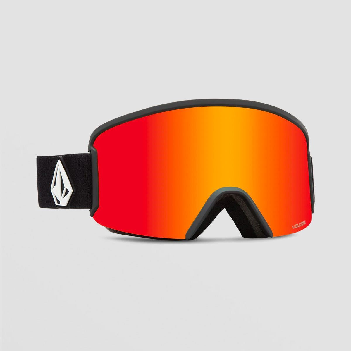 Volcom Garden Snow Goggles Matte Black/Red Chrome + Bonus Lens Yellow