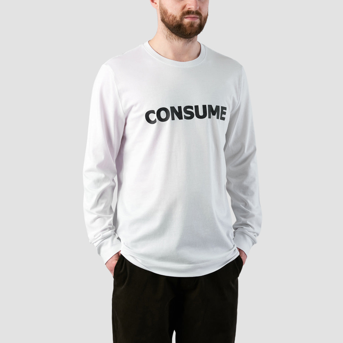 Consume Logo Longsleeve T-Shirt White/Black