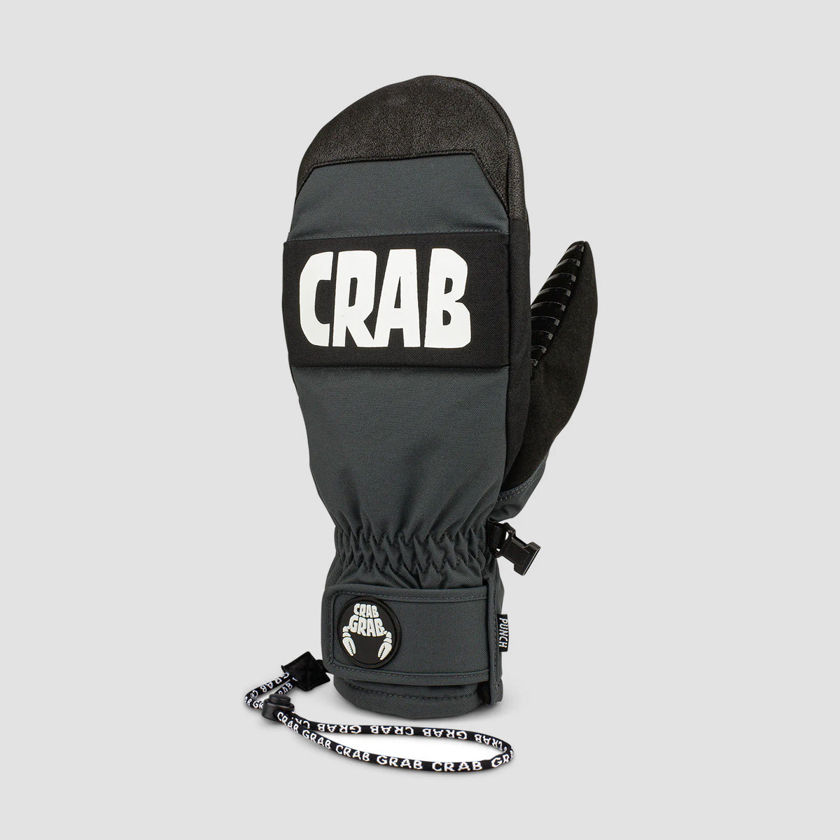 Crab Grab Punch Snow Mittens Washed Black