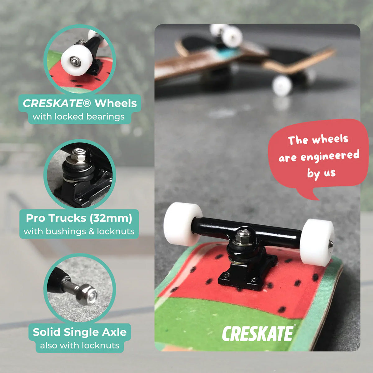 CRESKATE Finger Skateboard Accessory For 1 Board