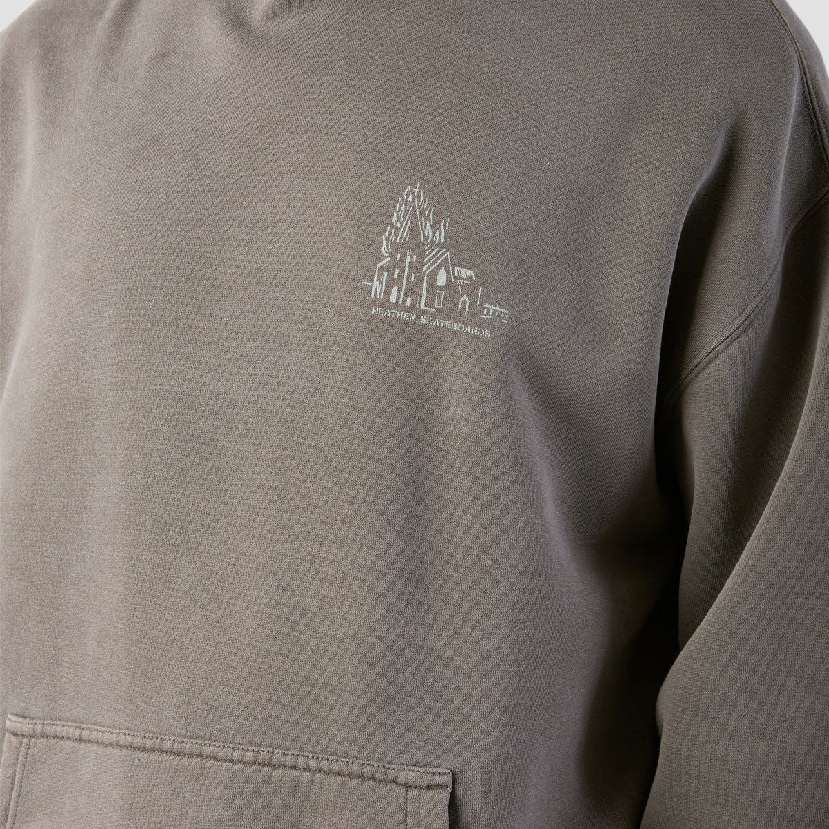 Heathen Lighthouse Pullover Hoodie Faded Grey