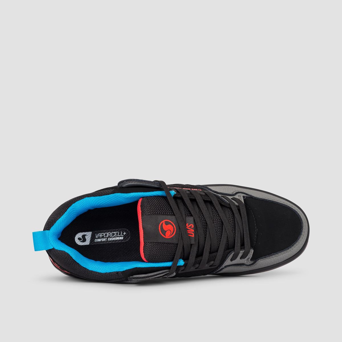 DVS Comanche 2.0+ Shoes - Charcoal/Black/Fiery Red/Blue Nubuck