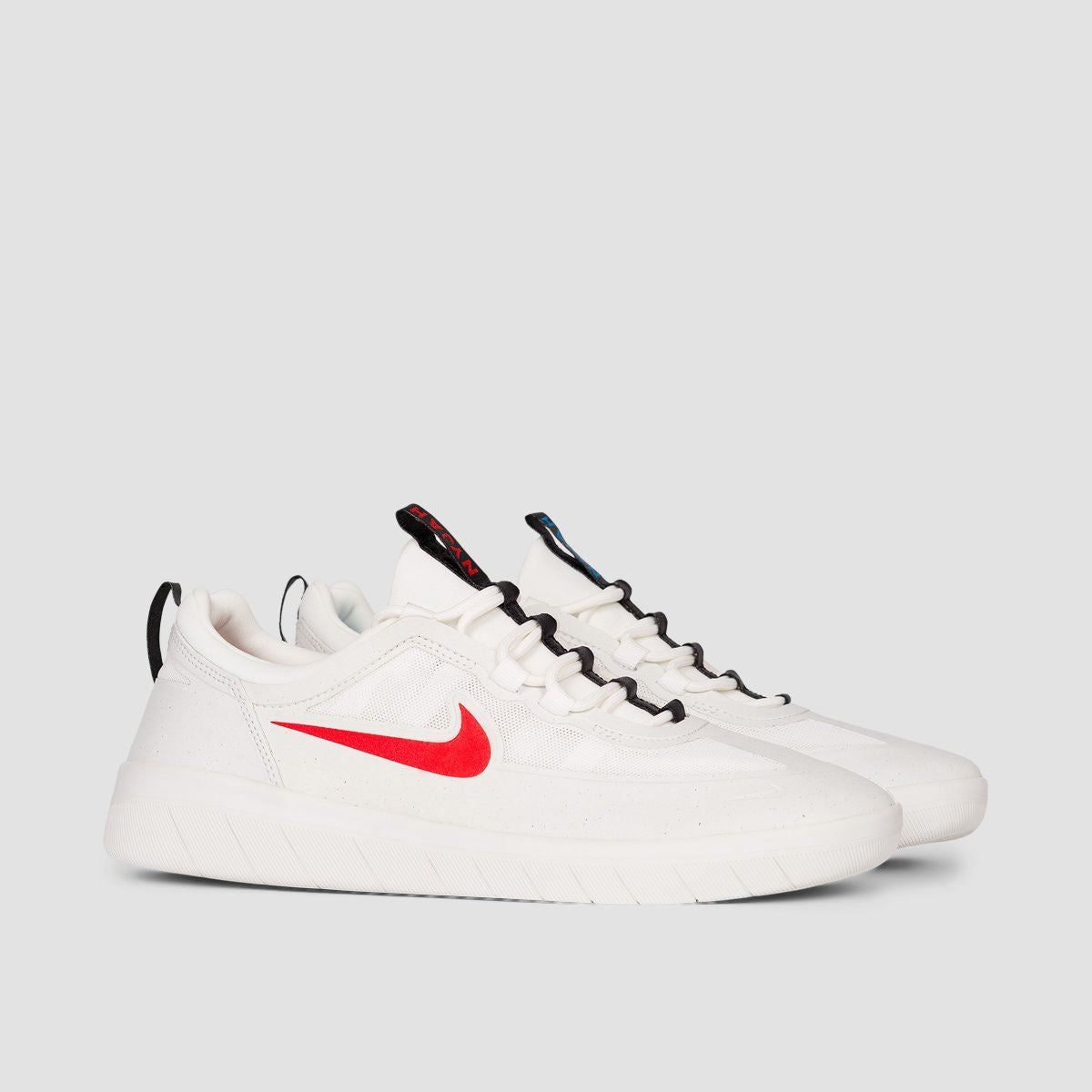 Nike SB Nyjah Free 2 Shoes - Summit White/Blue Hero/Chile Red/Black